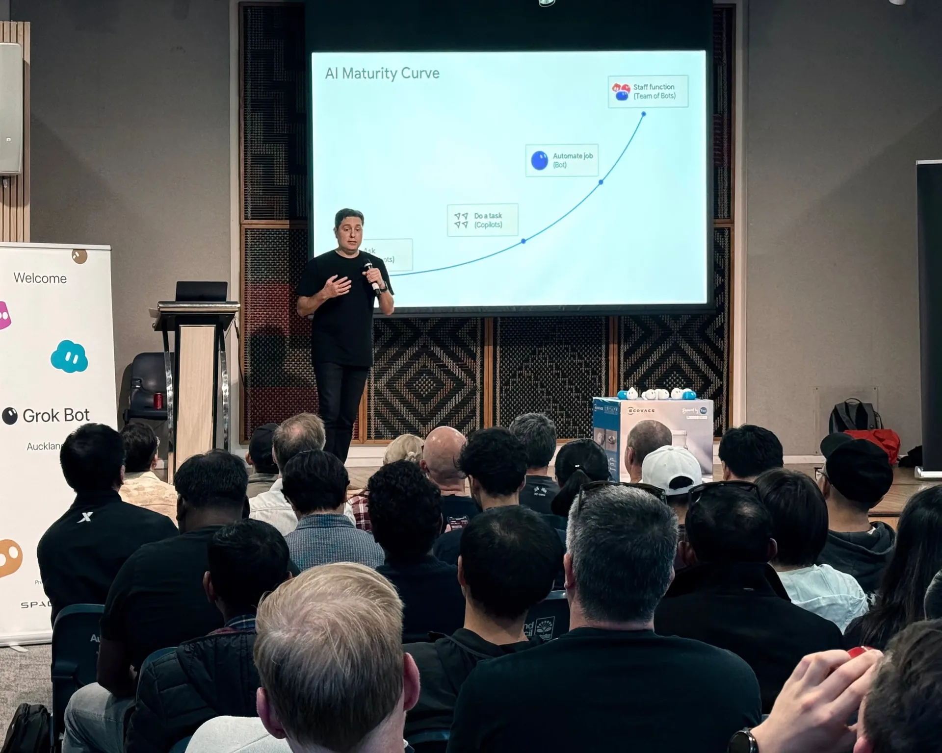 Audience watching the AI Maturity Curve slide