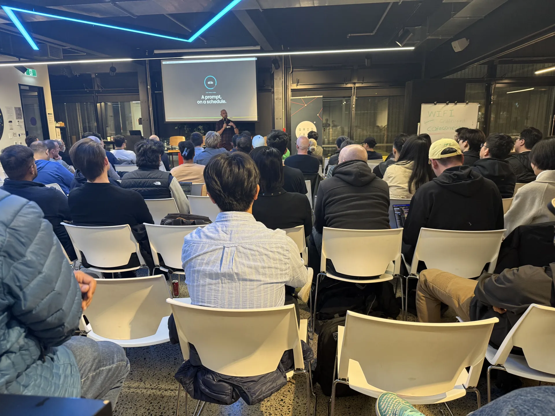 Presentation moment at Cursor Meetup Auckland
