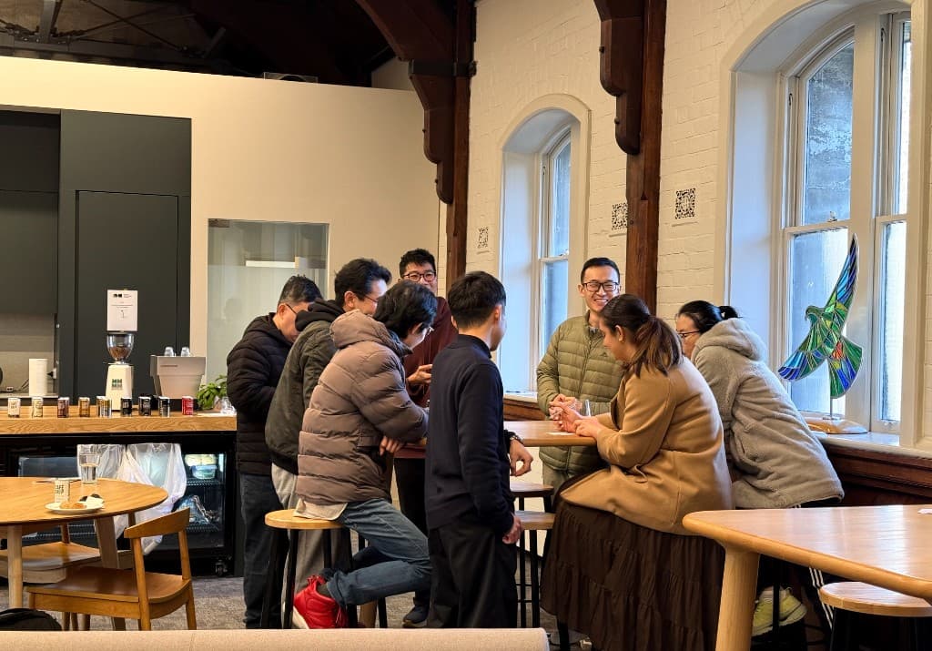 Attendees networking at Cursor Christchurch Meetup #1